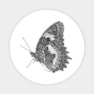 Red Lacewing Butterfly Magnet